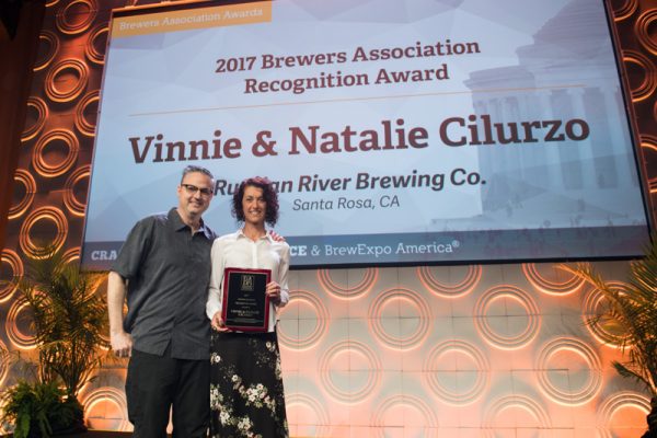 Brewers Association Recognition Award: Vinnie & Natalie Cilurzo, Co-Owners, Russian River Brewing Company